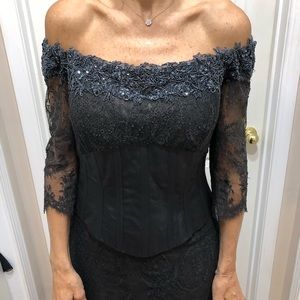 Designer two piece gown. Only worn once!